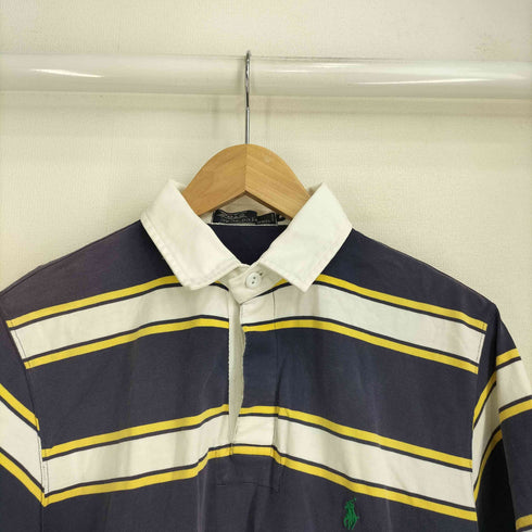 ポロバイラルフローレン Polo by RALPH LAUREN 90S ポニー刺繍 ボーダー ポロシャツ メンズ import:M