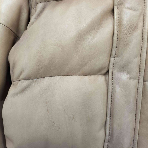 ヴァンキッシュ VANQUISH ラムレザーフーデットダウンジャケット メンズ JPN:L