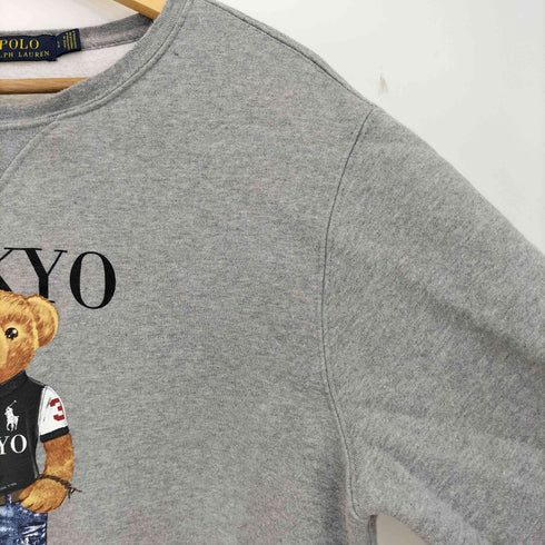 ポロラルフローレン POLO RALPH LAUREN 現行タグ ポロベア シティベアエディション TOKYOモデル 前Vガゼット 裏起毛スウェット メンズ import:L