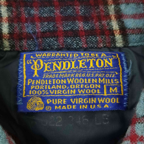ペンドルトン PENDLETON 70s USA製 ウールオープンカラーシャツ メンズ M