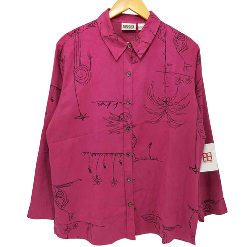 チコズデザイン CHICOS DESIGN L/S 総柄シャツ レディース JPN:2