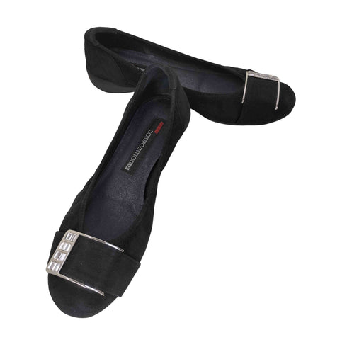 COMPOSITION9  スエード四角バックル パンプス レディース