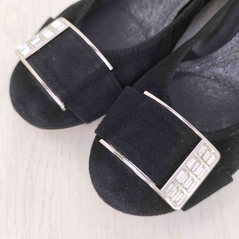 COMPOSITION9  スエード四角バックル パンプス レディース