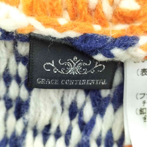 グレースコンチネンタル GRACE CONTINENTAL ラクーンファーマルチカラーニットコート レディース 36