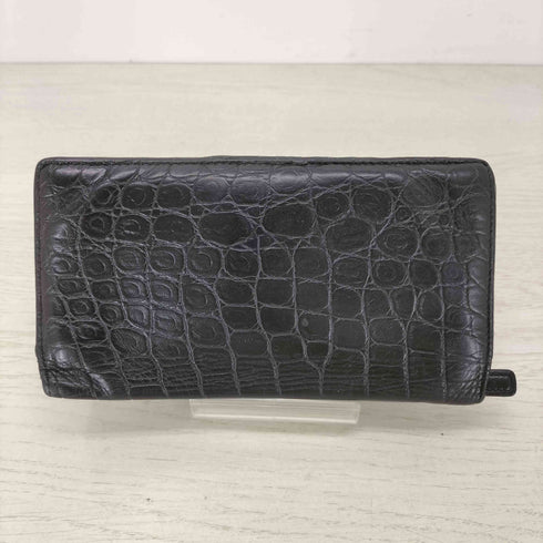 サンローランパリ SAINT LAURENT PARIS クロコ型押し レザー長財布 メンズ