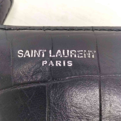 サンローランパリ SAINT LAURENT PARIS クロコ型押し レザー長財布 メンズ
