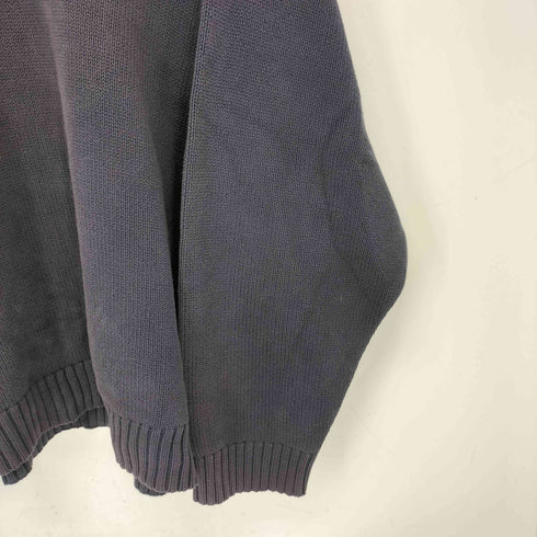 トミーヒルフィガー TOMMY HILFIGER 90S 香港製 ロゴ刺繍コットンニットセーター メンズ 3XL