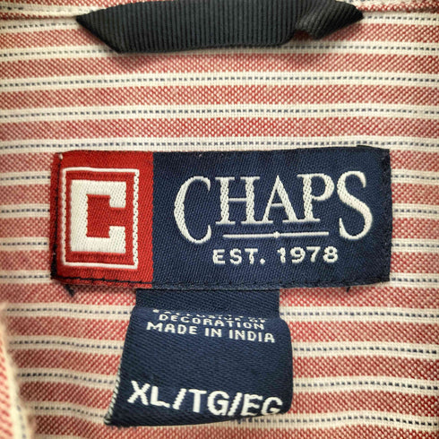 チャップス CHAPS ストライプボタンダウンシャツ メンズ import:XL