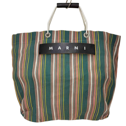マルニ MARNI マルチストライプ メッシュ トートバッグ レディース