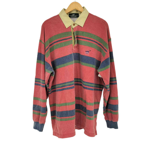 ヘンリーコットンズ Henry Cottons 90S 日本製 ボーダーラガーシャツ メンズ JPN:XL