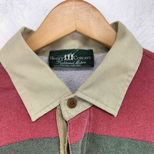 ヘンリーコットンズ Henry Cottons 90S 日本製 ボーダーラガーシャツ メンズ JPN:XL
