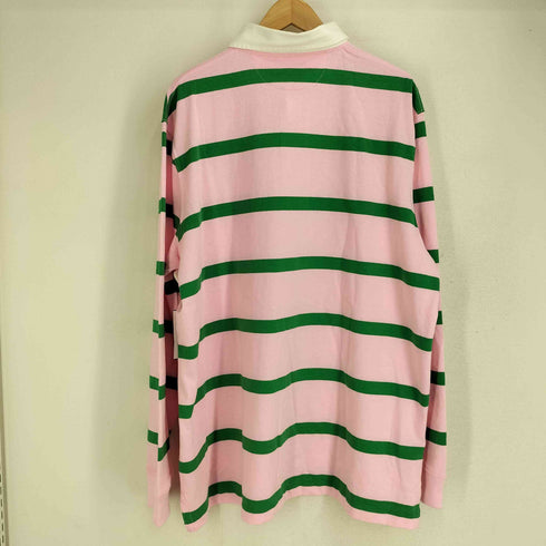 ポロラルフローレン POLO RALPH LAUREN ポニー刺繍 ボーダー 長袖ラガーポロシャツ メンズ import:XL