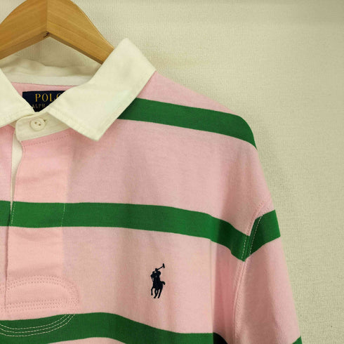 ポロラルフローレン POLO RALPH LAUREN ポニー刺繍 ボーダー 長袖ラガーポロシャツ メンズ import:XL