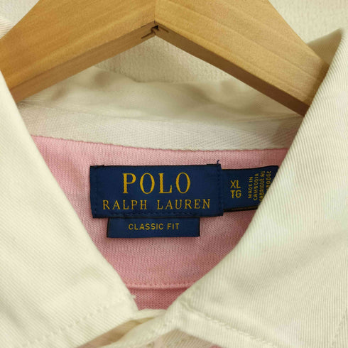 ポロラルフローレン POLO RALPH LAUREN ポニー刺繍 ボーダー 長袖ラガーポロシャツ メンズ import:XL