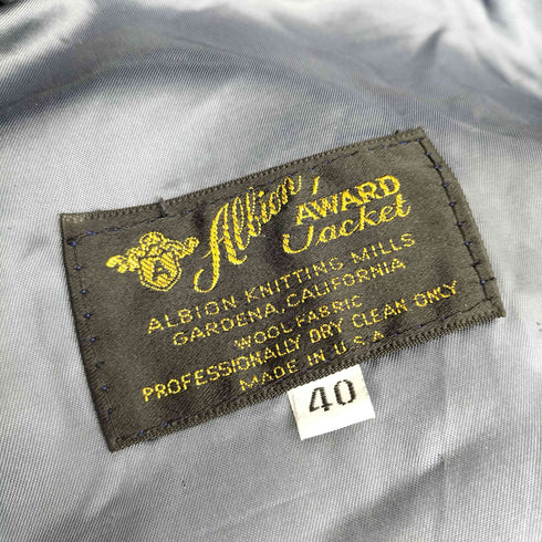 ALBION Award Jacket レザー切替 スタジアムジャケット メンズ US:40