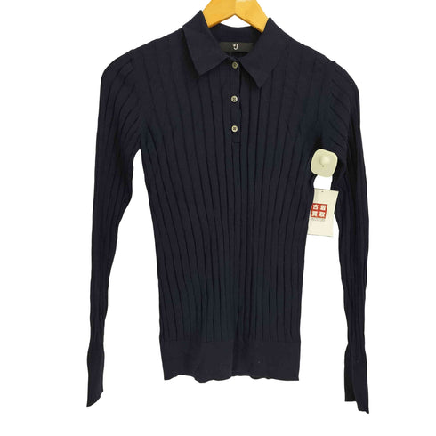 ユニクロプラスジェイ UNIQLO+J シルクコットンニットポロシャツ レディース JPN:S