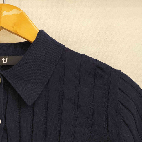 ユニクロプラスジェイ UNIQLO+J シルクコットンニットポロシャツ レディース JPN:S
