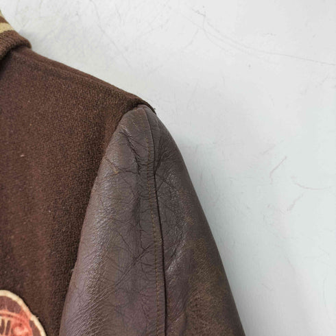 レザー切替 スタジアムジャケット メンズ