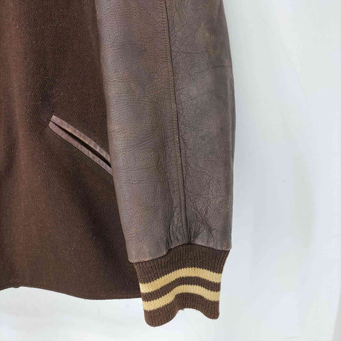 レザー切替 スタジアムジャケット メンズ