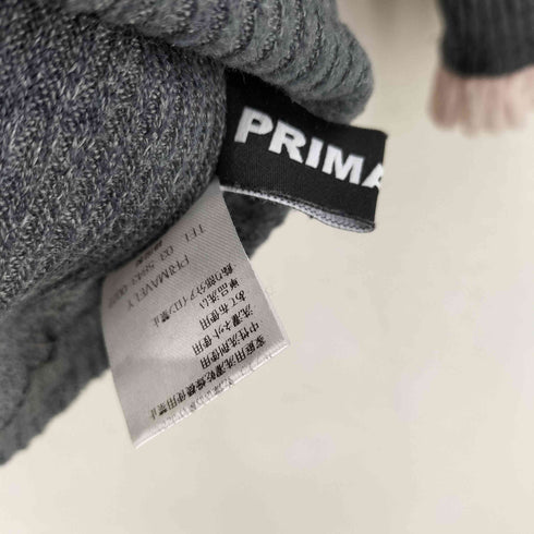 PRIMAVELY 袖口フリル タートルネック リブニット レディース