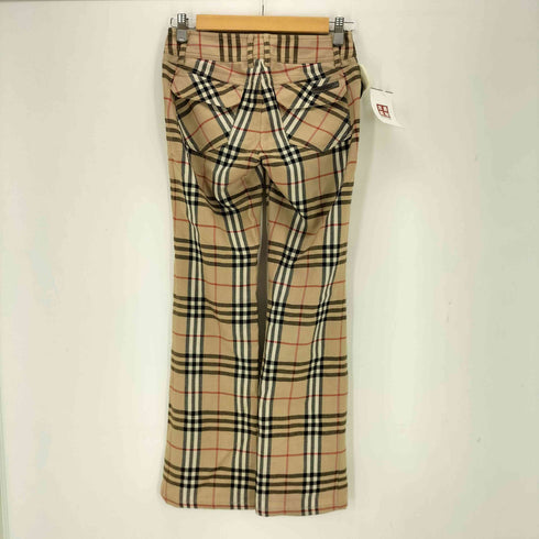 バーバリーブルーレーベル BURBERRY BLUE LABEL ノバチェック フレアパンツ レディース 34