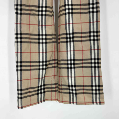 バーバリーブルーレーベル BURBERRY BLUE LABEL ノバチェック フレアパンツ レディース 34