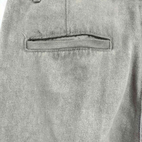 ソエルテ soerte Wide straight Flare black fade denim メンズ 1