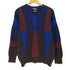 インターメッツォ INTERMEZZO ウール混 マルチカラー Vネックニット メンズ JPN:M