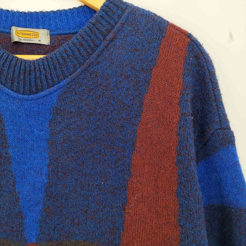 インターメッツォ INTERMEZZO ウール混 マルチカラー Vネックニット メンズ JPN:M