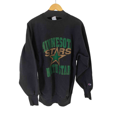チャンピオン Champion USA製 刺繍タグ MINESOTA STARS ブラック リバースウィーブ スウェット メンズ import:XXL