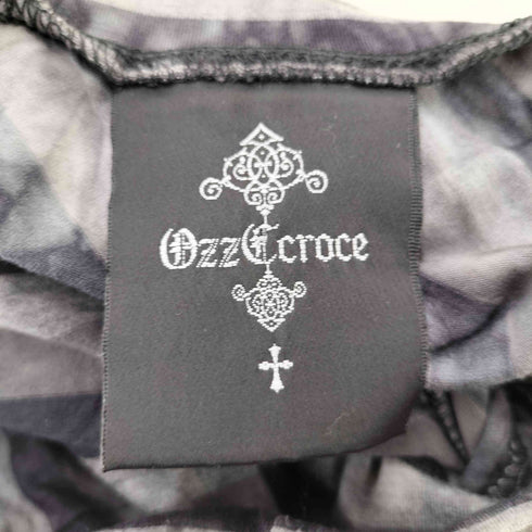 OzzCroce ボーダー柄ワンポイント龍デザインミニスカート レディース