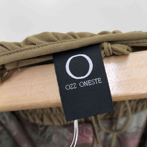 オッズオネスト OZZ ONESTE 花柄レース切り替えプリーツスカート レディース
