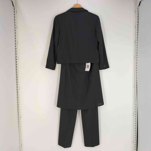 マックスマーラ MAX MARA 00S イタリア製 銀タグ ウール 背抜き 比翼ジャケット&ラップスカート&センタープレススラックス セットアップ レディース 38