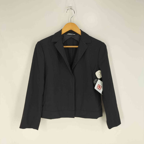 マックスマーラ MAX MARA 00S イタリア製 銀タグ ウール 背抜き 比翼ジャケット&ラップスカート&センタープレススラックス セットアップ レディース 38