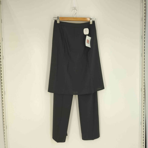 マックスマーラ MAX MARA 00S イタリア製 銀タグ ウール 背抜き 比翼ジャケット&ラップスカート&センタープレススラックス セットアップ レディース 38