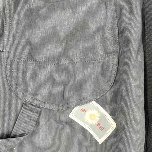 ピンクハウス PINK HOUSE 花刺繍 ロゴ パッチワーク オーバーオール レディース