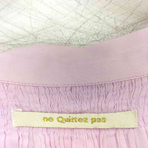 ヌキテパ NE QUITTEZ PAS コットンボイルギャザーブラウス レディース