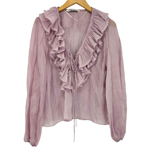 ザラ ZARA フリル ブラウス レディース import:S