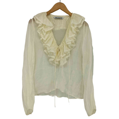 ザラ ZARA フリル ブラウス レディース import:S