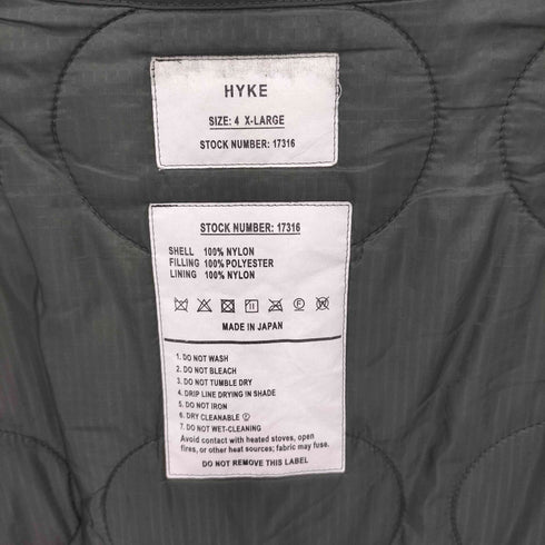 ハイク HYKE QUILTED LINER COAT キルティングライナー コート メンズ 4