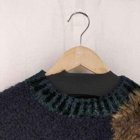 ズッカ ZUCCa フェイクファー スイッチング クルーネックニット レディース JPN:M