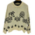 CAMPHOR WOOD low gauge reversible dog sweater メンズ