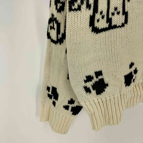 CAMPHOR WOOD low gauge reversible dog sweater メンズ