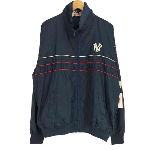 スターター STARTER 90S MLB ロゴ刺繍 ナイロン ジップアップジャケット メンズ import:L
