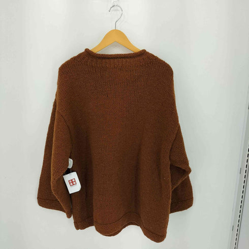 Mcmachan Woolen マクマーンウーレン フラワーデザイン ウールクルーネック ニット セーター メンズ