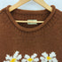 Mcmachan Woolen マクマーンウーレン フラワーデザイン ウールクルーネック ニット セーター メンズ