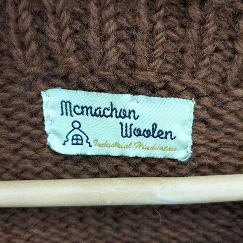 Mcmachan Woolen マクマーンウーレン フラワーデザイン ウールクルーネック ニット セーター メンズ