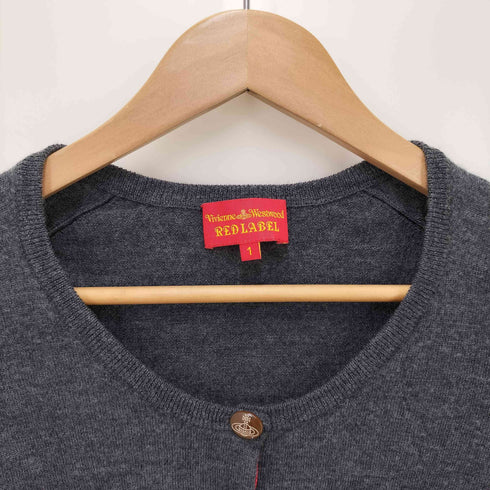 ヴィヴィアンウエストウッドレッドレーベル Vivienne Westwood RED LABEL オーブ刺繍 クルーネックカーディガン レディース JPN:1