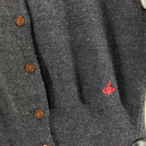 ヴィヴィアンウエストウッドレッドレーベル Vivienne Westwood RED LABEL オーブ刺繍 クルーネックカーディガン レディース JPN:1