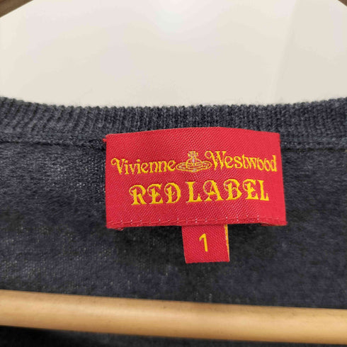 ヴィヴィアンウエストウッドレッドレーベル Vivienne Westwood RED LABEL オーブ刺繍 クルーネックカーディガン レディース JPN:1